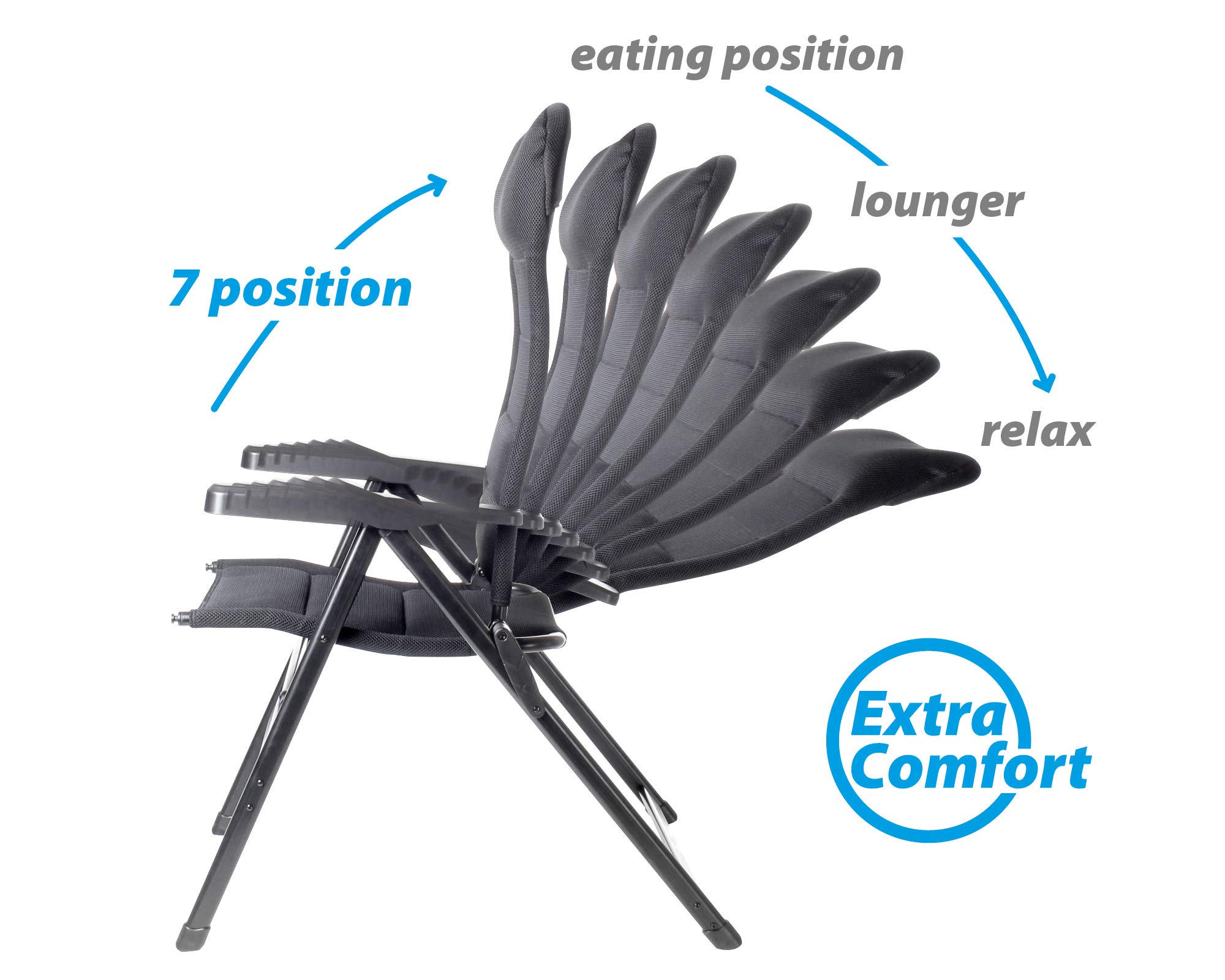 Brunner Aravel 3D Ergonomiczne krzesło kempingowe, L, Czarny