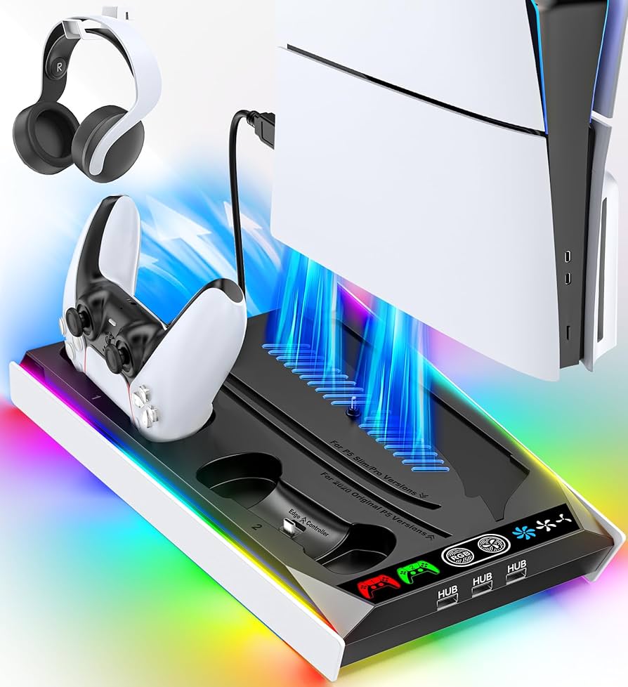 【LED】Panasonic LDR3WME11 Horizontal Stand with RGB Light for PS5 Pro/Slim Console