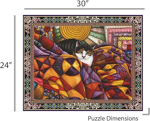 Miniatura 4 de Springbok 's - Rompecabezas de 1000 piezas con diseño de gato acolchado, fabricado en Estados Unidos