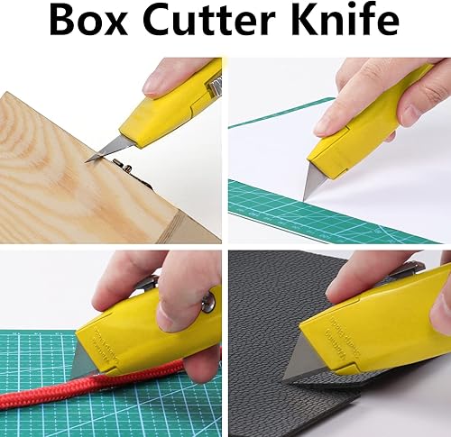 Miniatura 7 de DIYSELF Paquete de 2 cuchillas retráctiles para cuchillos utilitarios y 50 cuchillas para cuchillos utilitarios