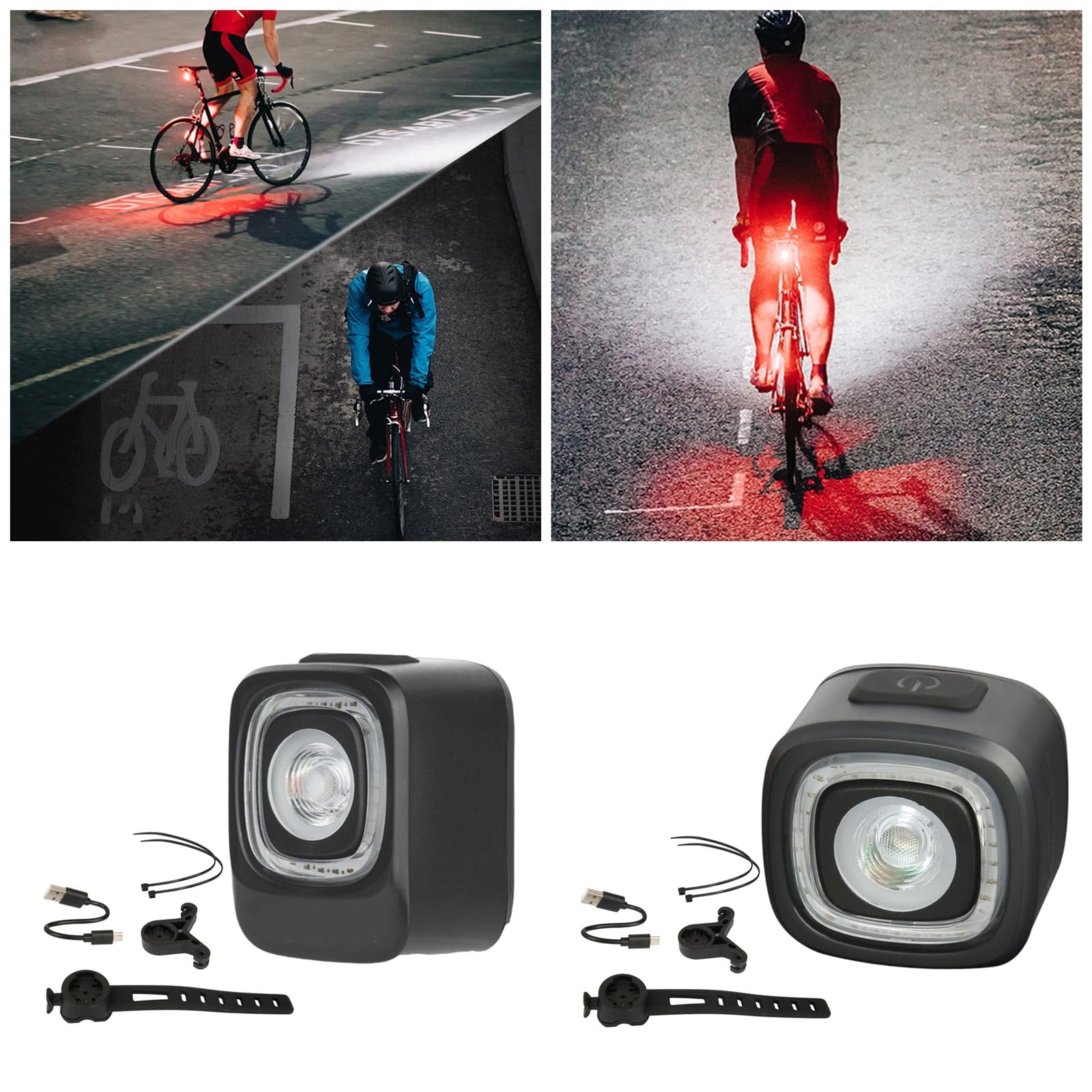 Fanale posteriore per guida notturna/ciclismo LED luce bici 8 modalità USB ricaricabile bici posteriore notte guida posteriore