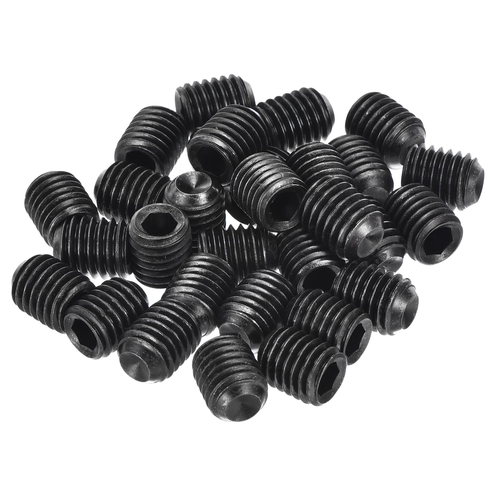QUARKZMAN Viti A Testa Cieca A Brugola, 30Pz M10x12mm Metriche - Viti A Testa Cieca A Brugola In Acciaio Al Carbonio A Punta Tronca, Per Riparazione Strumenti Compatti, Macchinari (Nero)