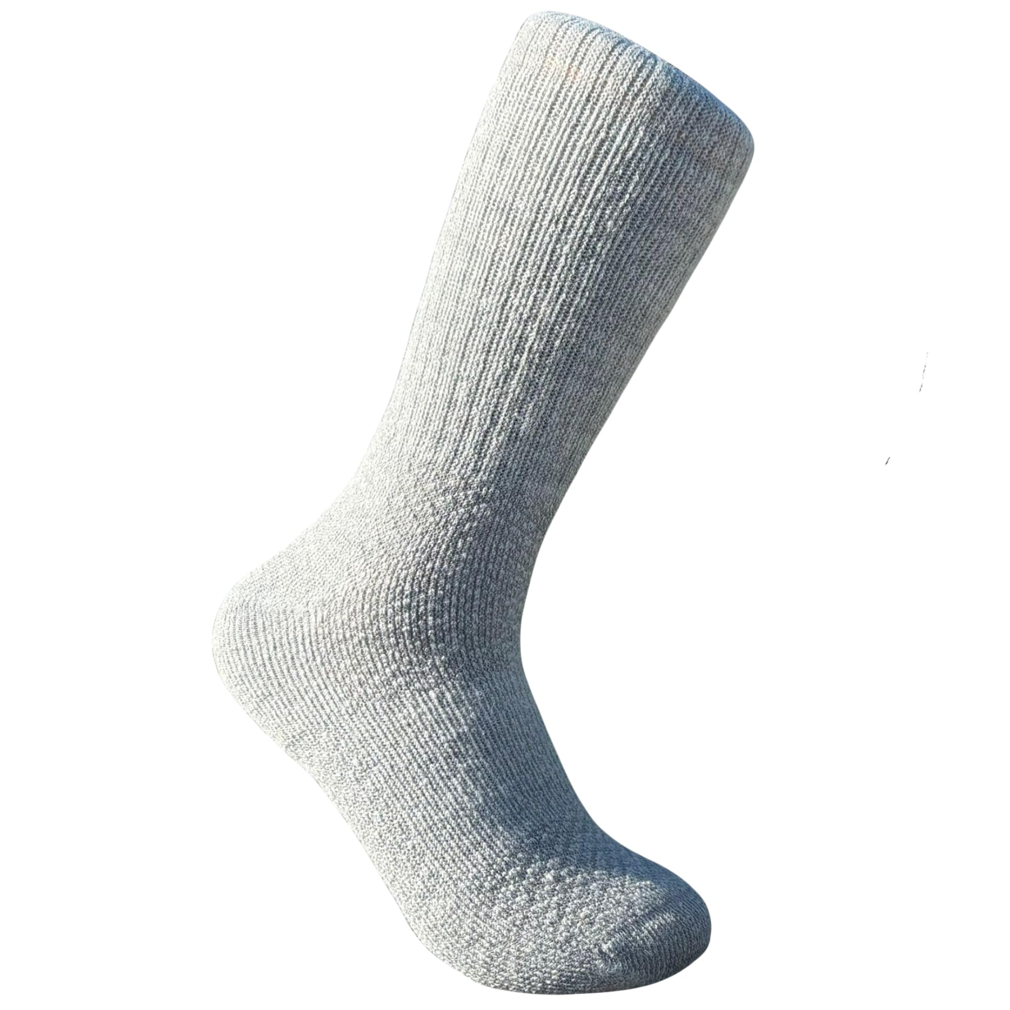 Baby Alpaca Hiking Socks – Premium Outdoor Crew Socks for Men & Women – Ultra-Soft, Breathable, Durable - Light Grey - Large