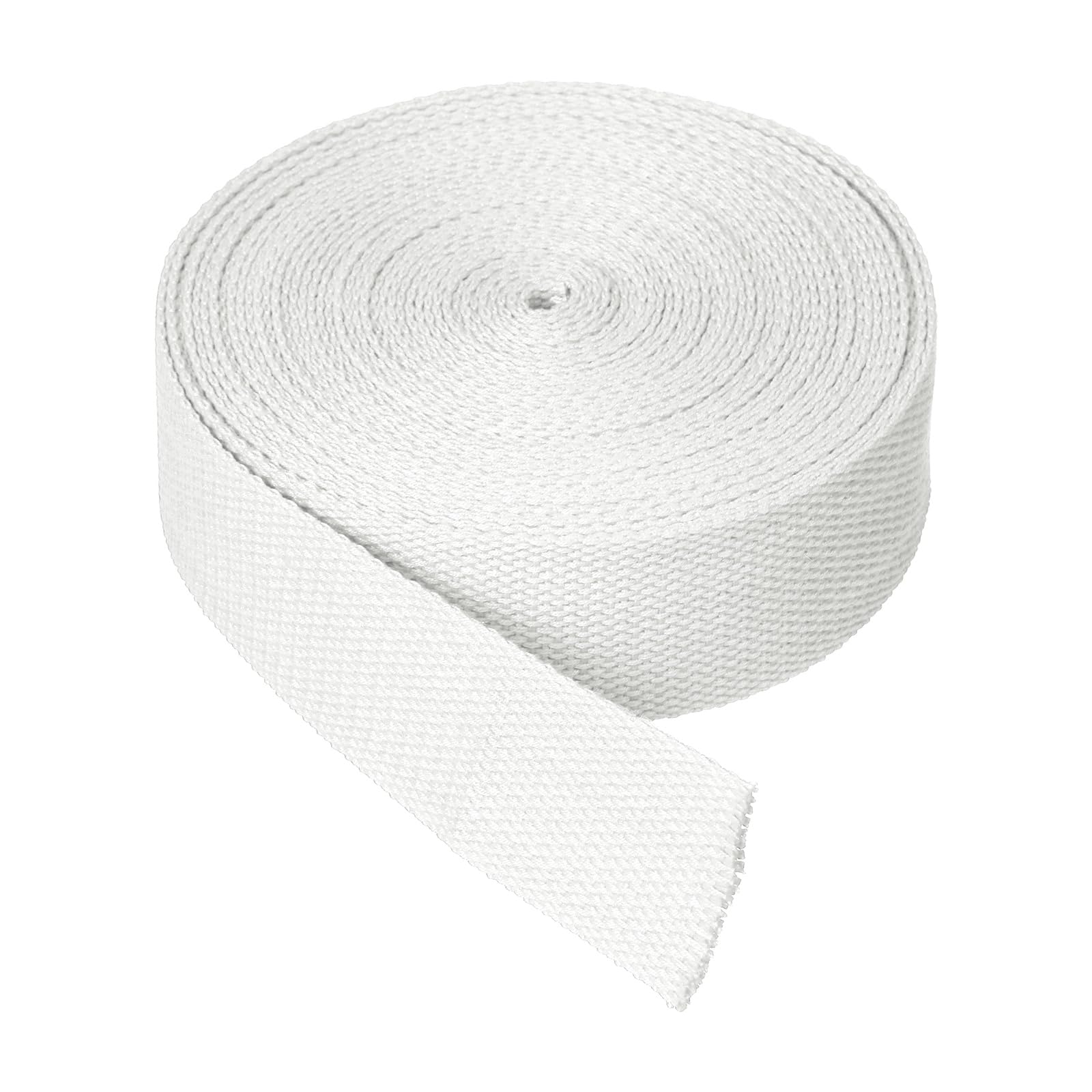 sourcing map Cotton Twill Tape, 3.8cm x 4.6M Cotton Ribbon Bias Binding Tape Trim Webbing Straps for Sewing DIY Crafts Gift Wrapping, White