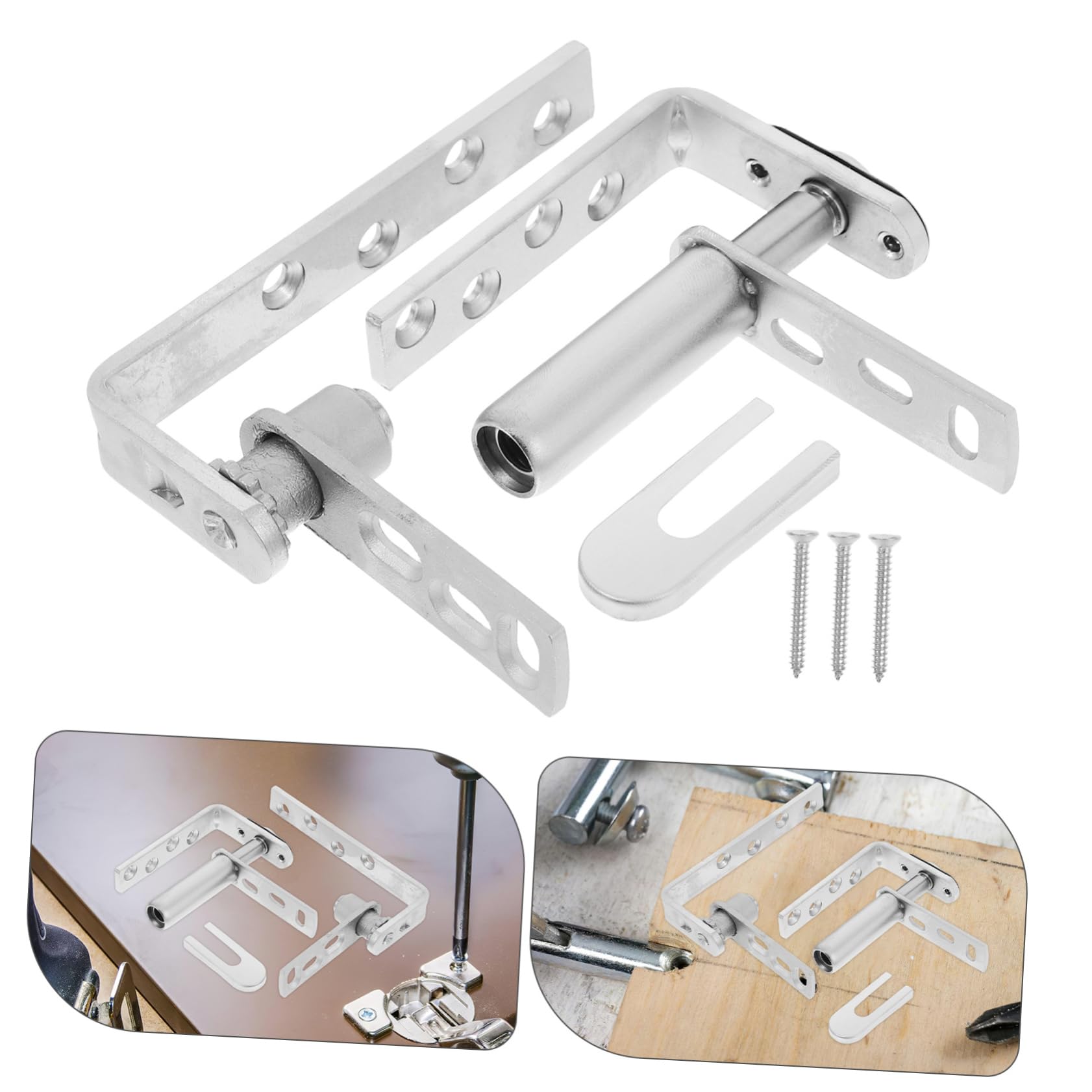 Hemobllo Cerniere per Porte in Acciaio Inossidabile con Doppia Rotazione e Rimbalzo Automatico, Design Nascosto e Meccanismo Pivotante Superiore e Inferiore per Interni Moderni
