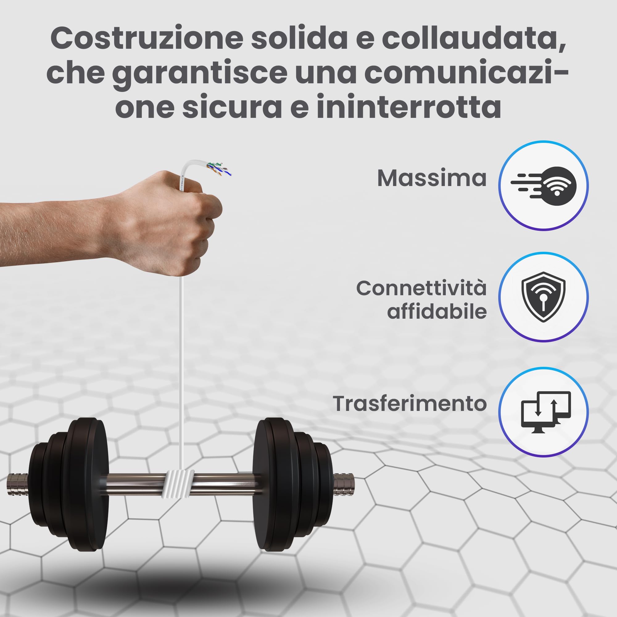 EXTRALINK Cavo Ethernet Interno 100m Cat5e U/UTP LAN AWG24 – 100% Rame Puro, Compatibile PoE, Fino a 1 Gbps, Guaina in PVC Flessibile, Facile da Installare per Reti Domestiche e Professionali