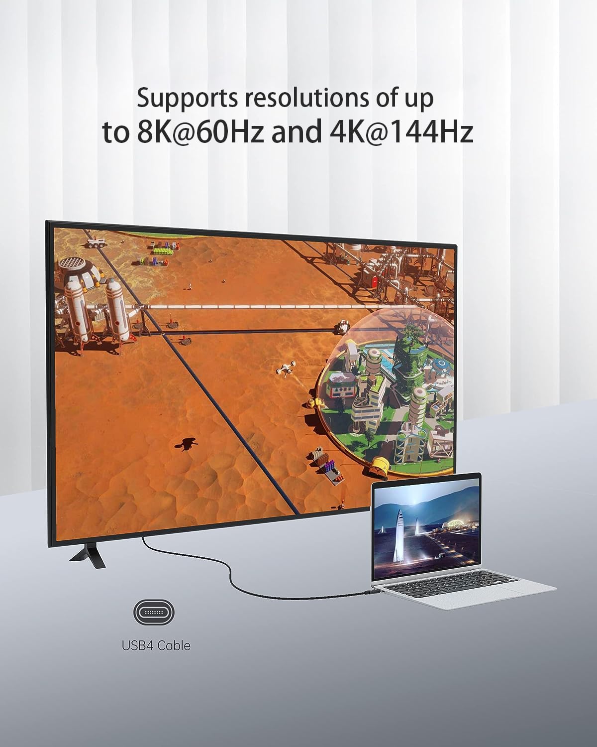 LSIKMC USB 4 Thunderbolt Cable 3.3 Ft, Supports 4K/8K Display, 40 Gbps Data Transfer, 240W Charging USB C to USB C Cable, Compatible with iPhone 15Pro/15ProMax, MacBook, iPad Pro, Hub, Docking