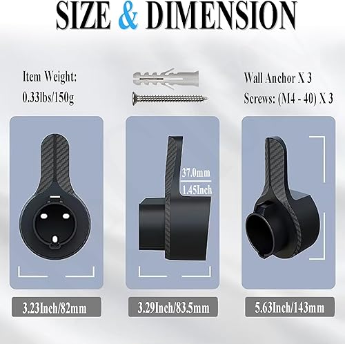 Miniatura 6 de Soporte para cargador de vehículo eléctrico, J1772, soporte para cargador de coche eléctrico, organizador de cables de carga, cargador EV, boquilla