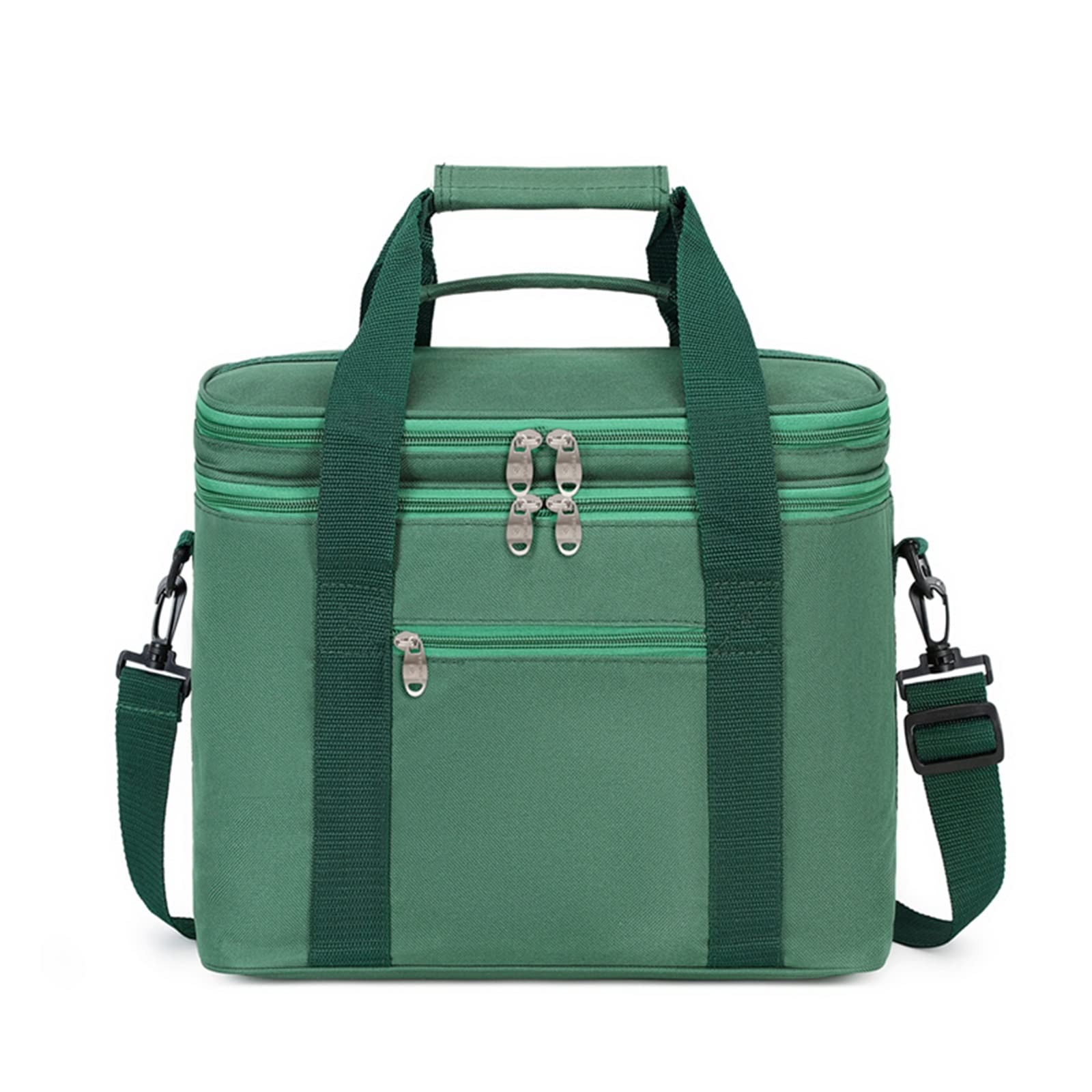 Zaino da Picnic 18L Grande Pacchetto di Isolamento Termico Oxford Borse da Picnic Portatili Impermeabili Borsa Termica per Alimenti Borsa Termica (Colore : Schwarz) (Deep Green)