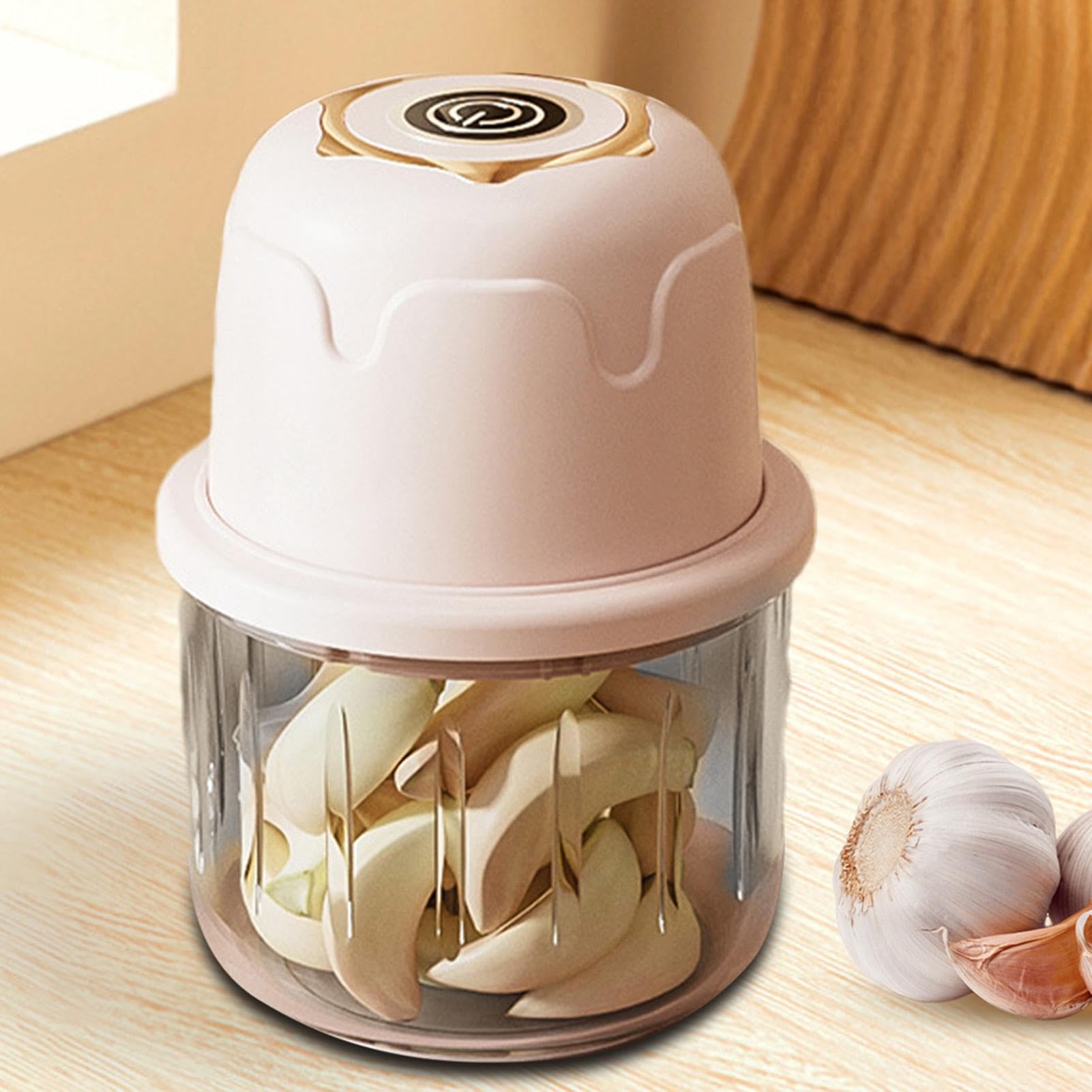 Tritatutto Manuale Per Cipolle E Verdure - 200 Ml, Plastica PP, Lame Acciaio, Giallo-Blu