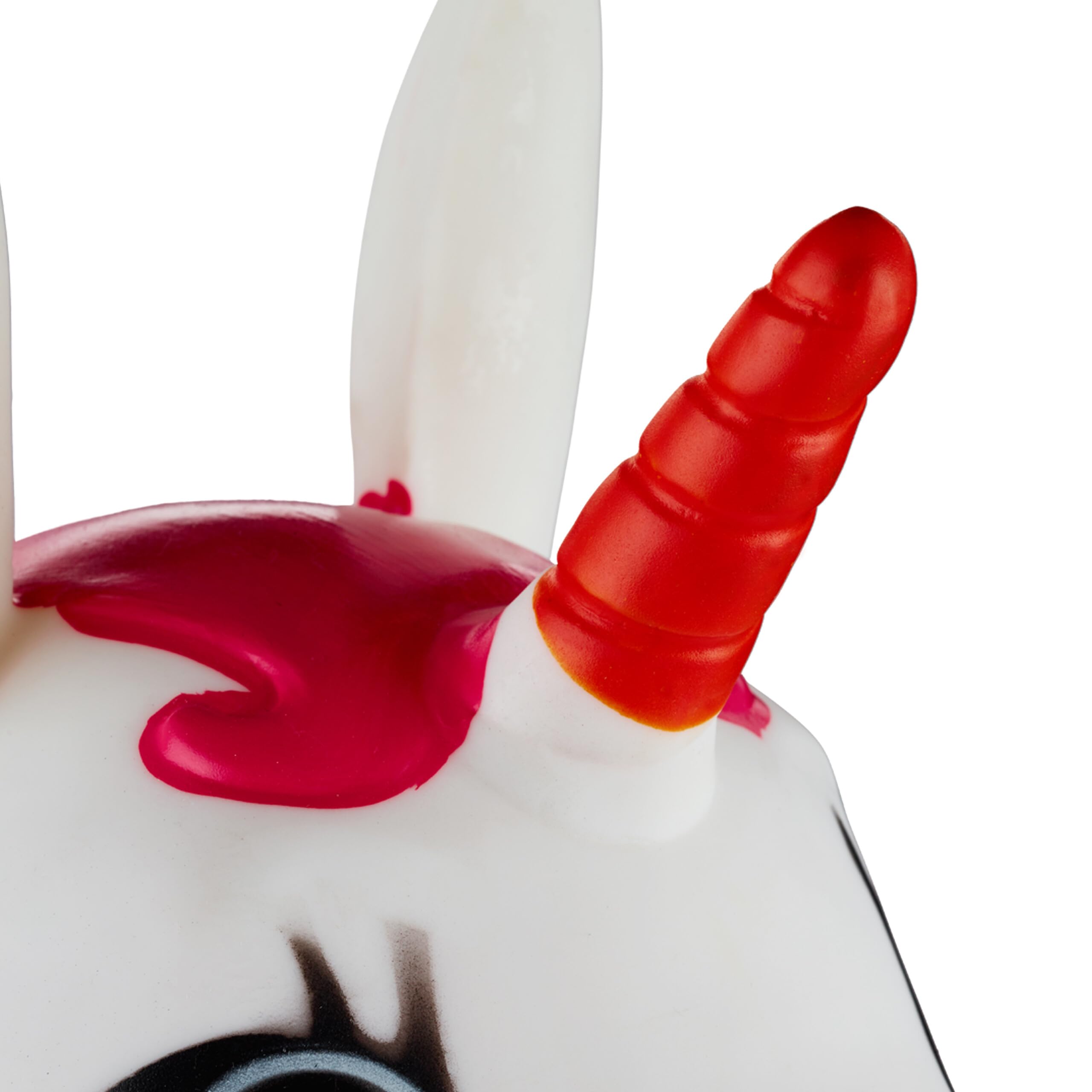 Relaxdays Animal Sauteur en Forme de Licorne, Charge Max. 50 kg, sans BPA, Pompe à air, Blanc