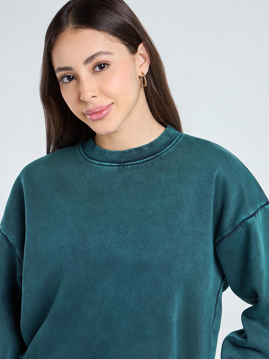 Bewakoof Bluza damska, Forest Biome Acid Wash_682725, XXL