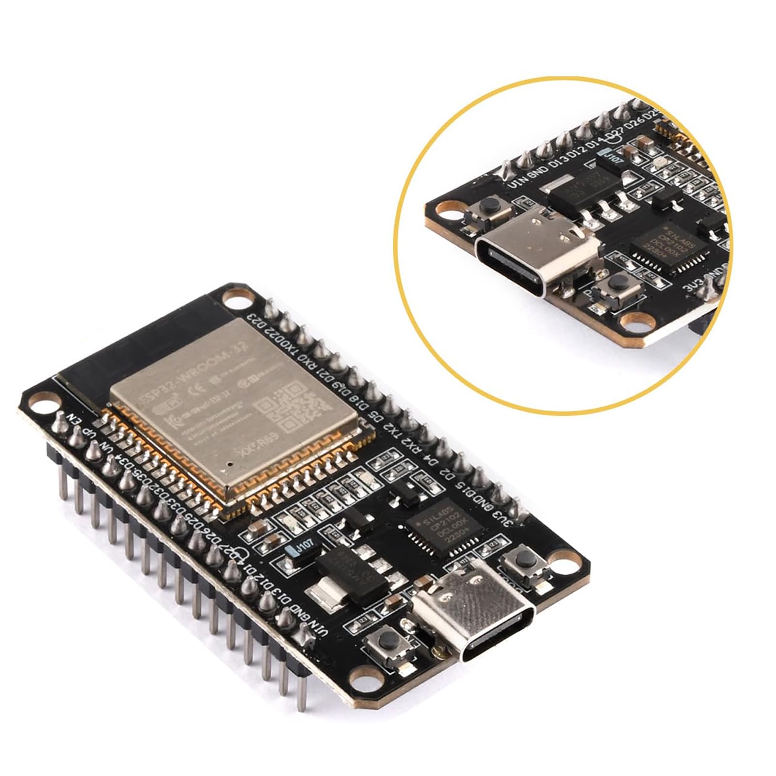 Scheda Sviluppo ESP32 WROOM 32 Con USB-C - WiFi E Bluetooth Per Progetti IoT - Foto 2