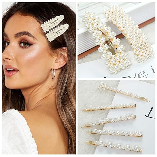 Miniatura 5 de 18 Pcs Pearl Hair Clips Large Hair Clips Barrette Hair for Women Girls Fashion Hair Accessories