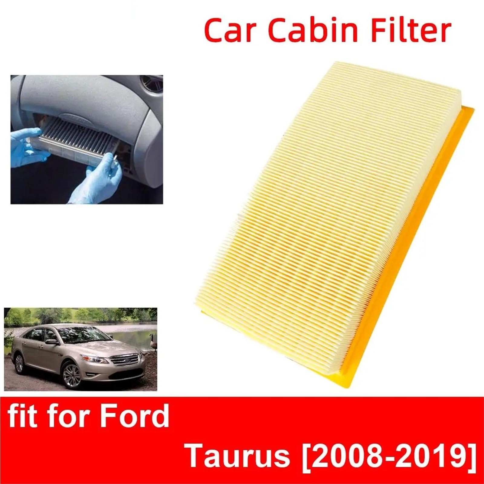 filtro de cabina de coche Filtro de aire cabina motor coche para Ford Taurus 2008-2019 CA10242 7T4Z-9601-A reemplazar | 5pcs