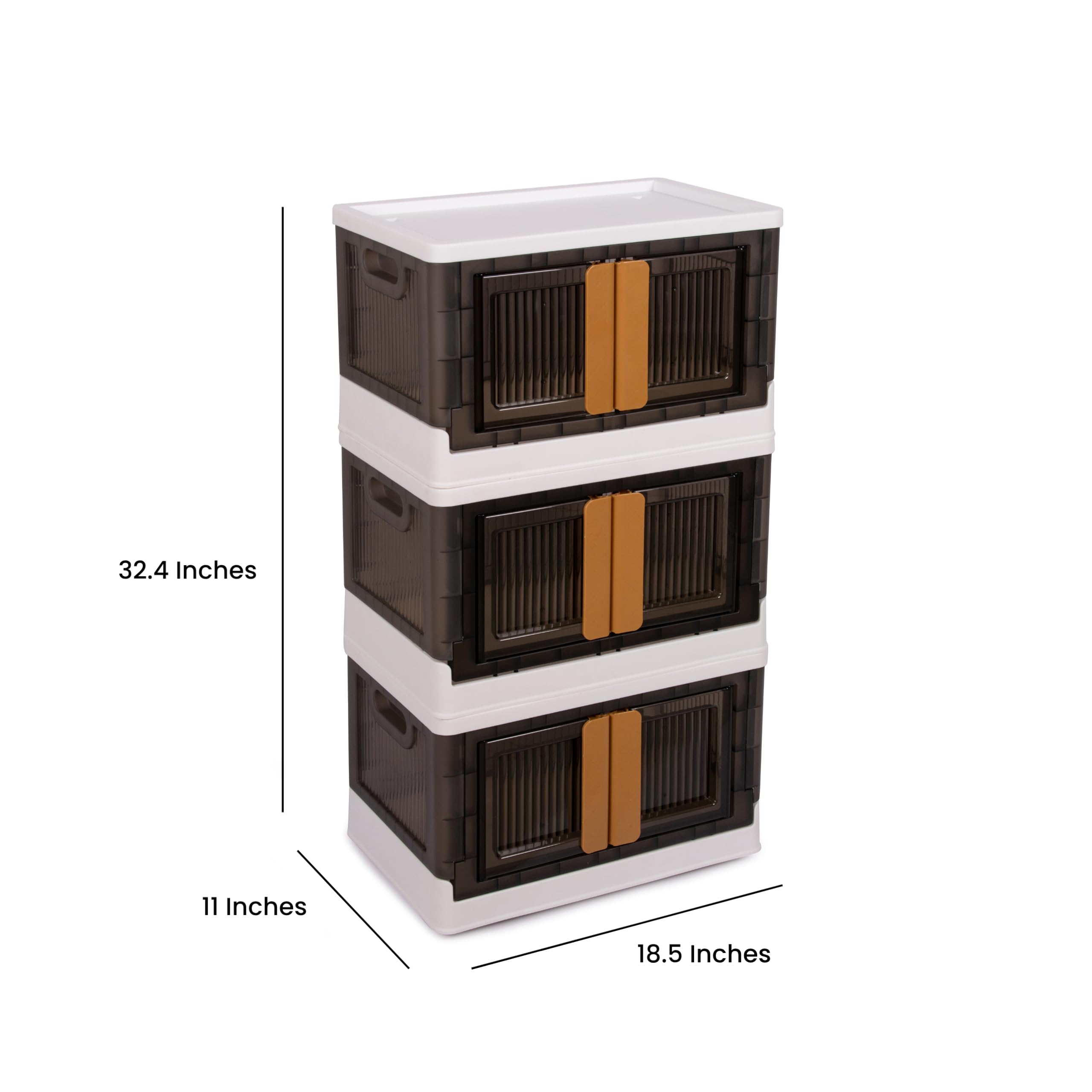 KITCHIVO™ Multipurpose Modular Drawer Storage Rack | Kitchen & Home Essentials Organizer Storage Box Cabinet | Almira Set for Stationary, Kitchen, Cosmetic (Side door cabinet, 3 LAYER)