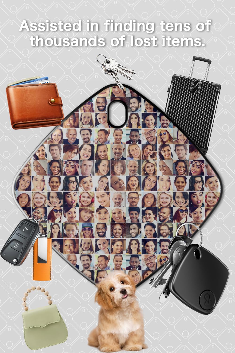 Novzix Finder Tracker S1, funziona con Apple Find My, Smart Tracker e Key Finder, batteria sostituibile, impermeabile, localizzatore di oggetti per chiavi, borse, portafogli, bagagli (Android non