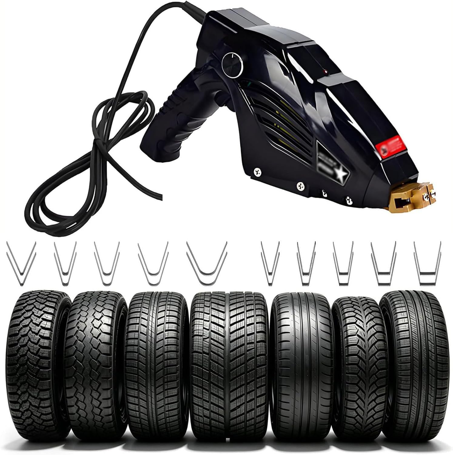 Reifenprofiliergerät mit 400 W Leistung, 2-10 mm Breite, 9-14 mm Tiefe, 3 Geschwindigkeitsstufen, 20 Messer für Profilbeschriftung und Runderneuerung