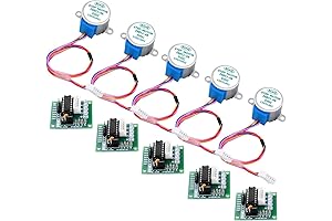 Longruner Plug & Play Arduino Stepper Motor Driver Kit with 5X Geared Stepper Motors