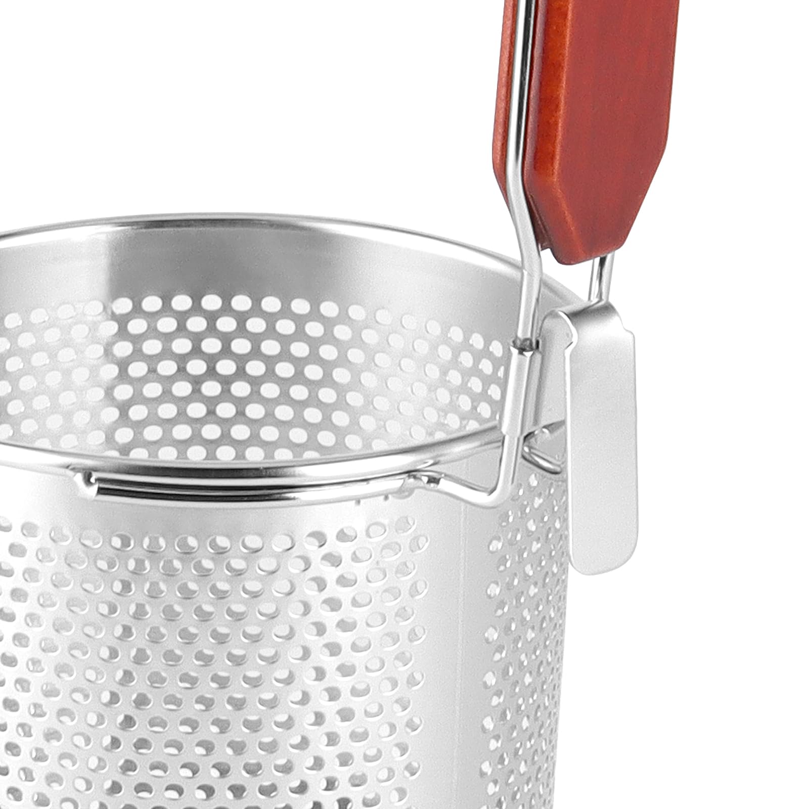 2 pezzi di filtro per pasta in acciaio inox, cestini per pentola pasta microforato con manico, Colino per gnocchi per noodles, cucina Strainer, diametro 13 cm