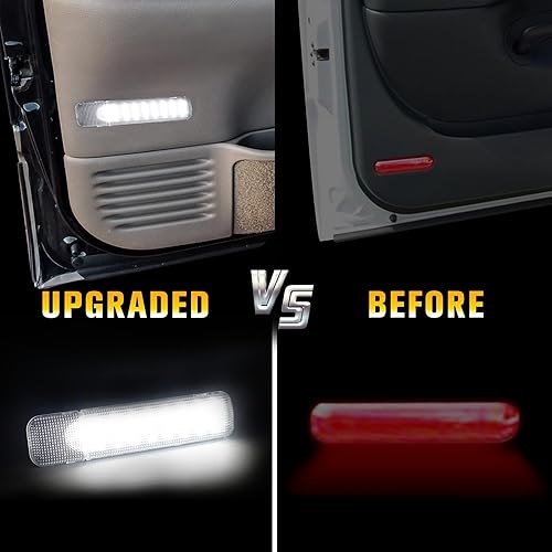 Miniatura 4 de NDRUSH - Luces interiores LED para panel de puerta, luz de cortesía o advertencia para puerta de vehículo