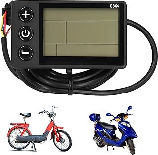 LCD Display Panel, Scooter LCD Display Electric Scooter Display LCD Display Panel for E‑Bike, Electric Scooter Outdoor, Rainproof LCD Display Riding Accessories(48V, Pisa Leaning Tower Type)