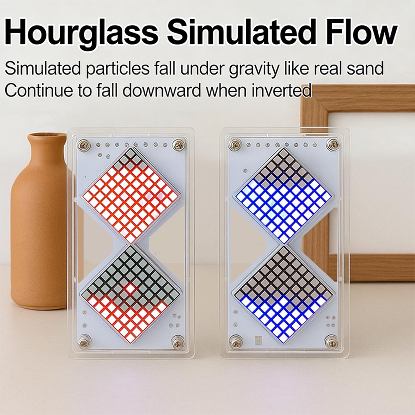 LED Elektronik mit Gravitationserkennung, 1-99-Minuten Timer, Digitale Sanduhr, Dekompressionsspielzeug Technologie, Gravitations Timer