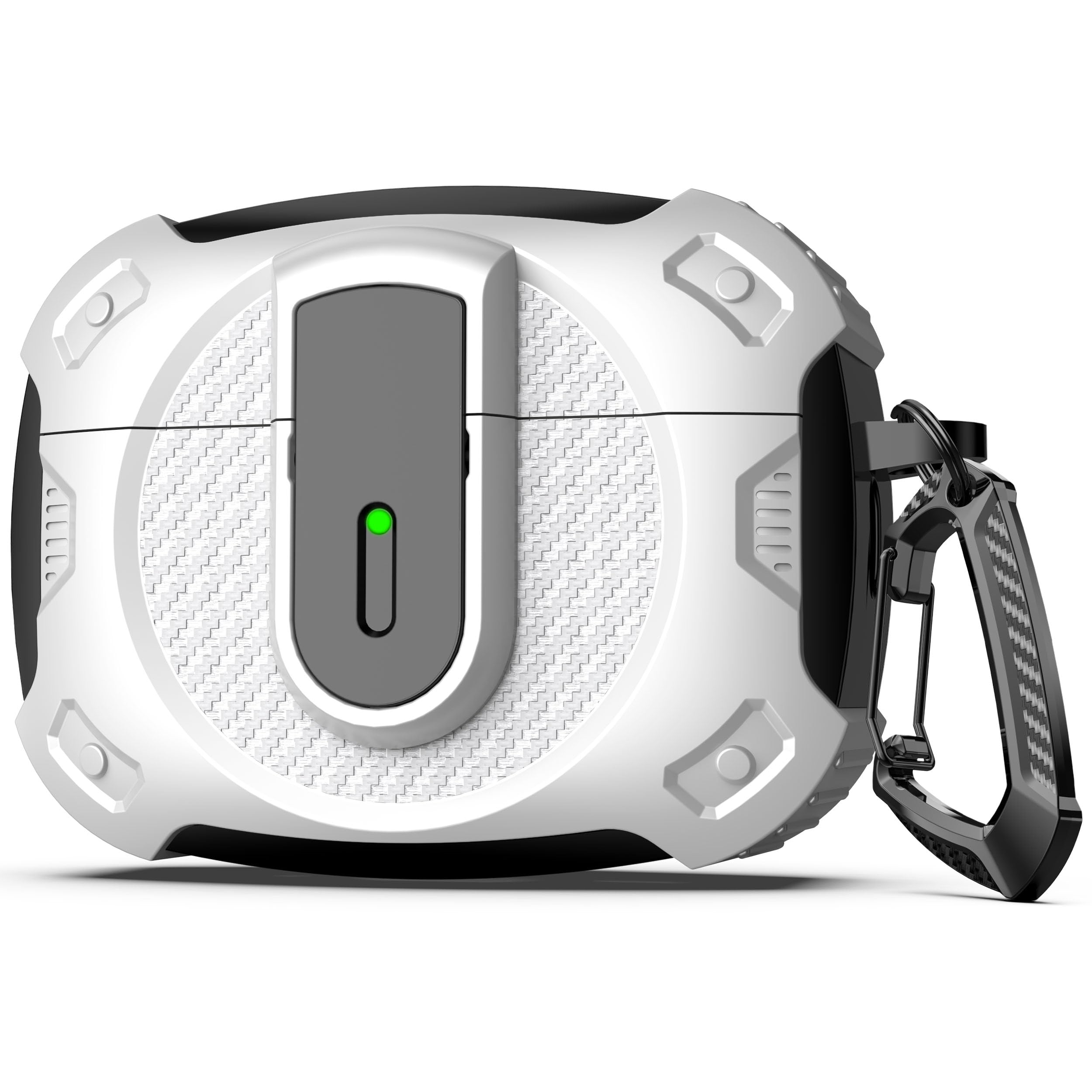 RFUNGUANGO for AirPods Pro 2nd Generation Case Cover with Cleaner Kit, Military Hard Shell Protective Armor with Lock for AirPod Gen 2 Charging Case