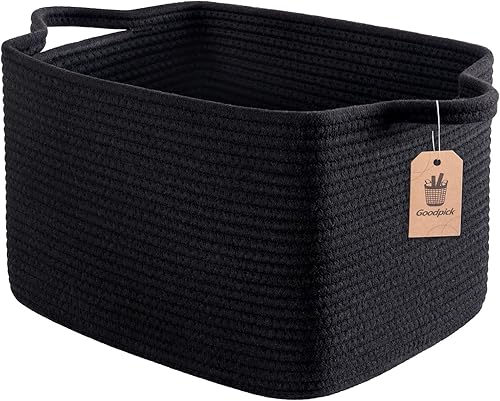 Miniatura 33 de Goodpick Contenedores de almacenamiento en forma de cubo – Cestas de estante para toallas, libros y ropa, contenedores de almacenamiento de armario