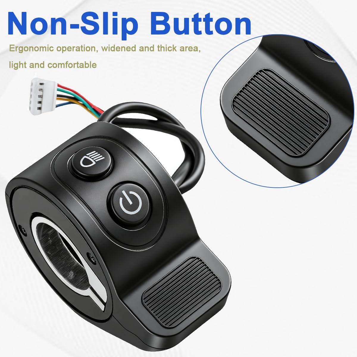 Acelerador eléctrico para scooter Tumb para Ducati Scrambler Pro 2 para Shazzy X6 X7 X8 para Cecotec Bongo D30XL Piezas de repuesto Acelerador con botón pulsador 5V