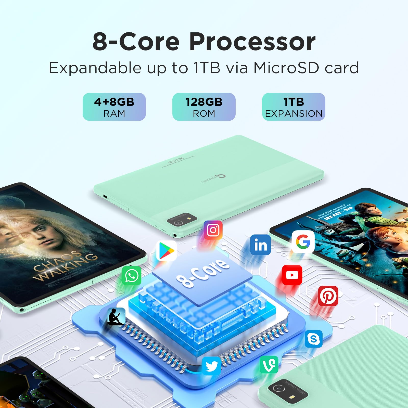 CWOWDEFU Tablet Para Niños De 7 Pulgadas, 32 GB, ROM, 2 GB, RAM, COPPA, Tabletas De Aprendizaje Para Ninos Android 11 Tableta Wifi Para Ninos