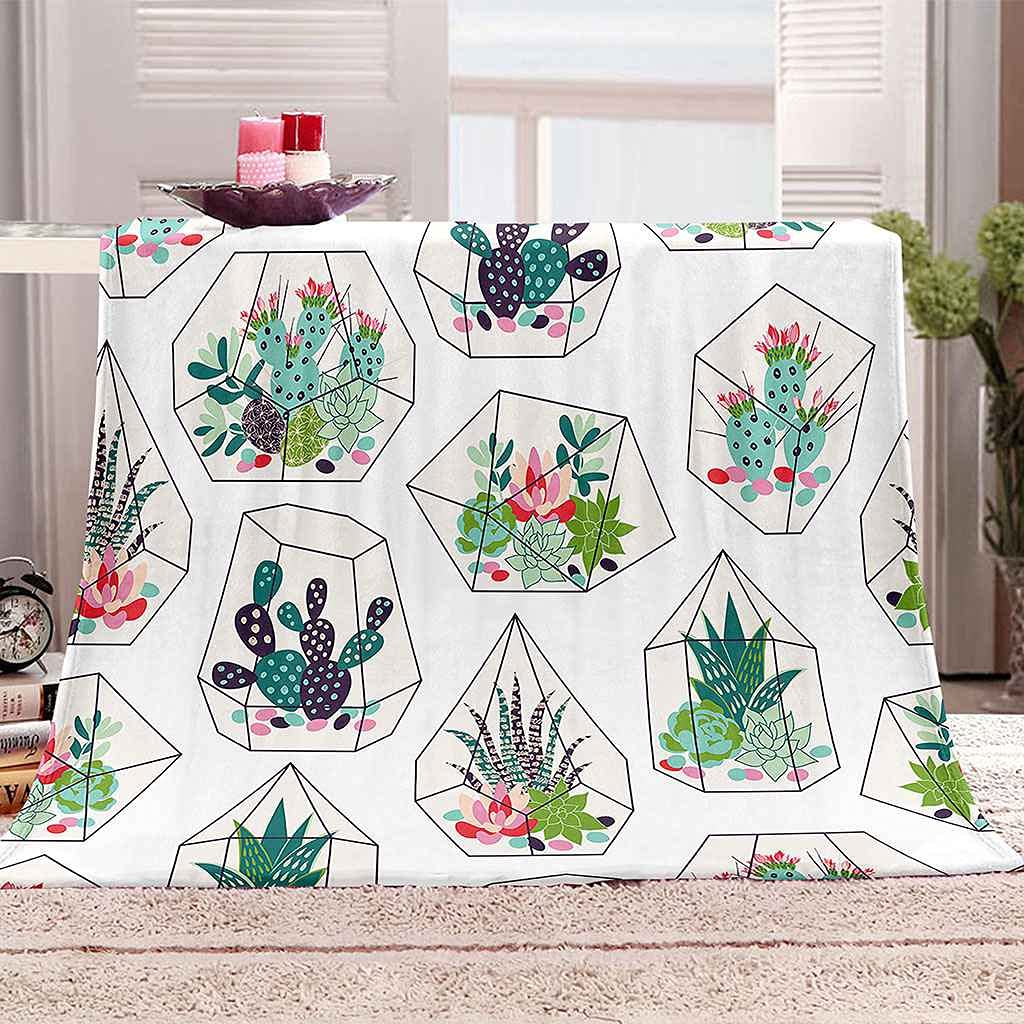 Couverture polaire en flanelle bonsaï vert créez un cocon de douceur chaude chez vous