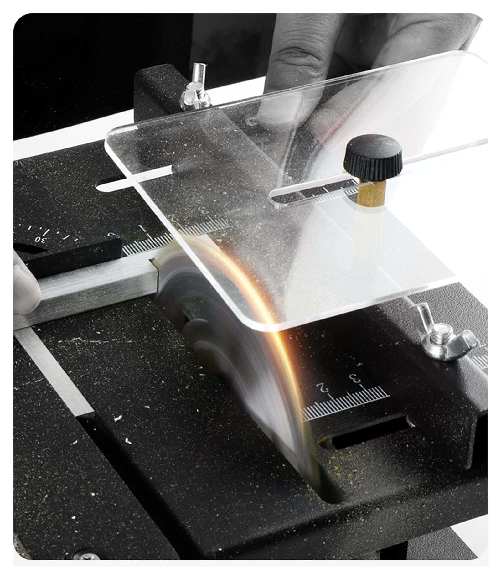Piła stołowa, piła stołowa Mini precyzyjne piły stołowe, mini stołowa piła tarczowa, z prowadnicą kątową do miękkich metali i innych materiałów, ręcznie robiona drewniana modelarska piła stołowa Hob
