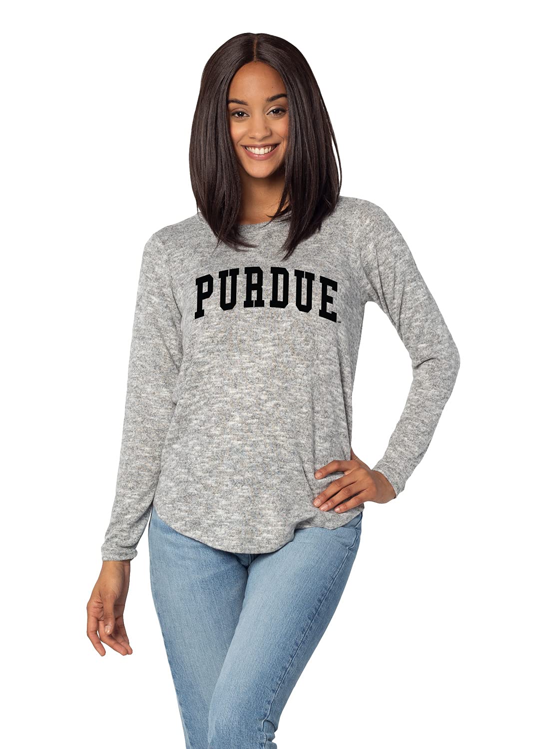 Chicka-d Women's Standard Comfort Zone Top, Heather Grey, Large