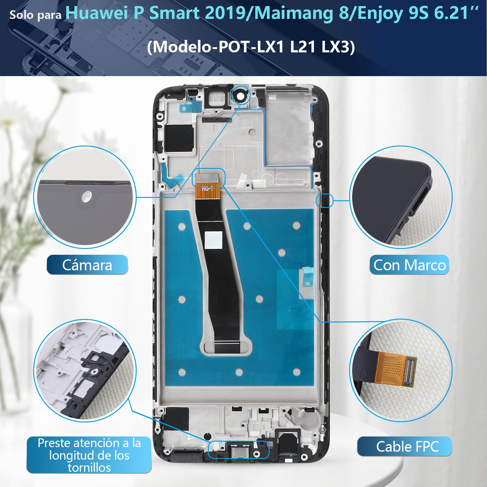 Para Huawei P Smart 2019 Pot-lx3 Pantalla Lcd Original | Meses Sin Interés
