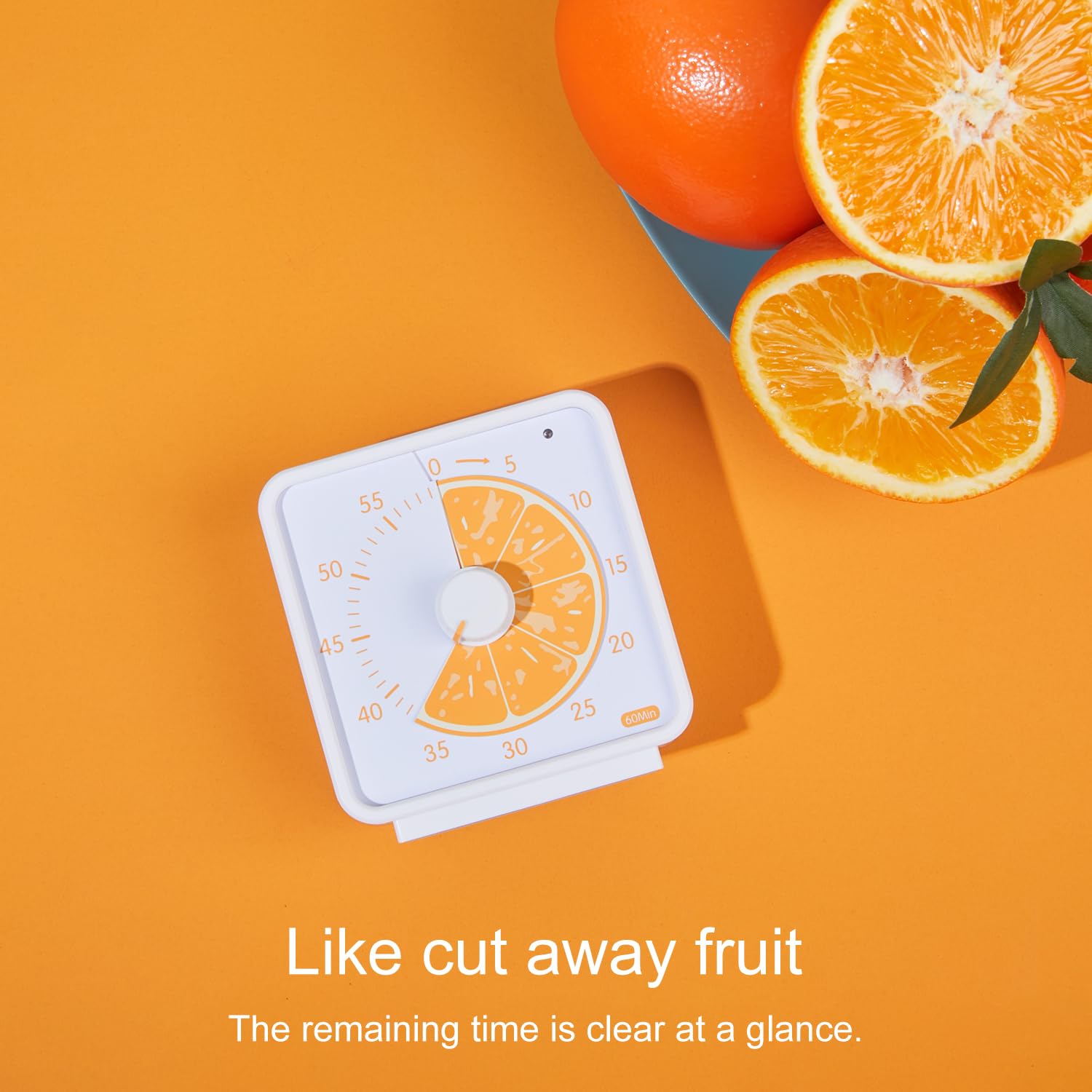 Kids Visual Countdown Timer - Silent Study Tool for Classroom/Kitchen/Desk, Orange, Nothing - Image 3