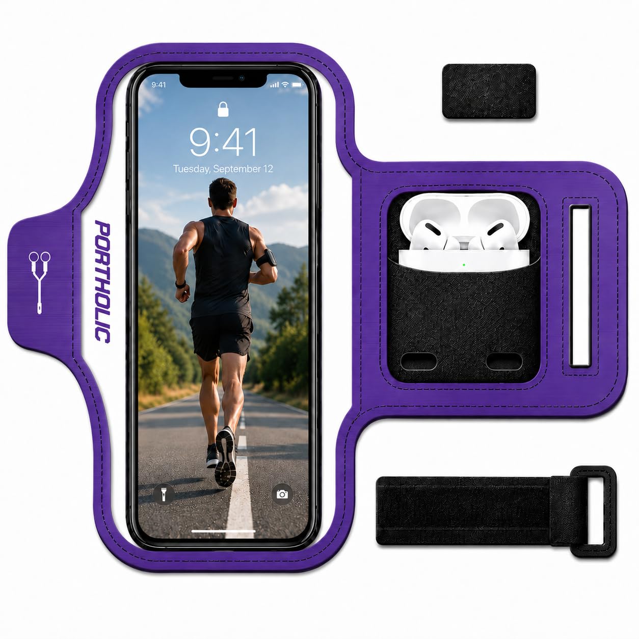 PORTHOLIC 2026 Running Armband Water Resistant Sports Phone - armbands | Mubboo