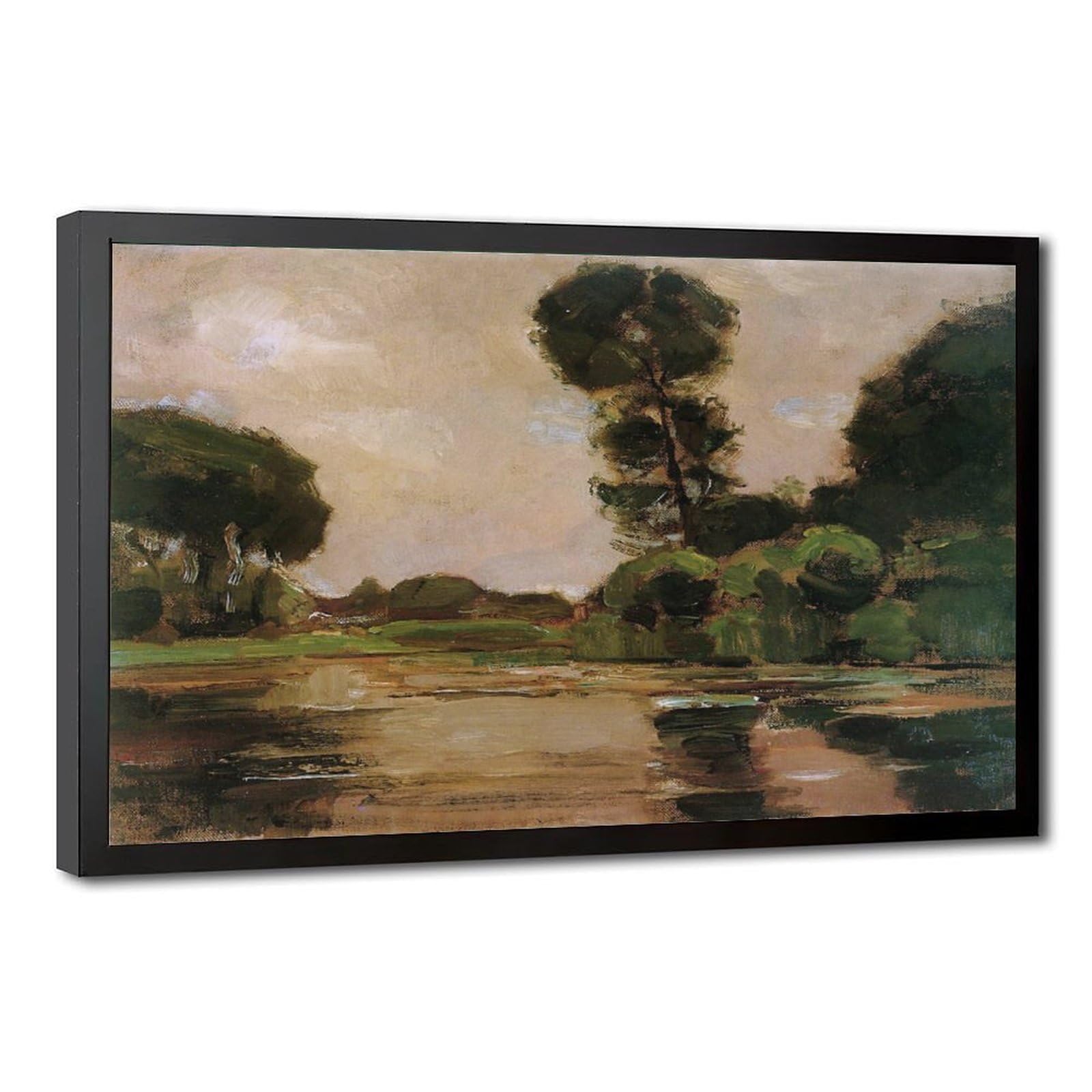 Toile Lonely Tree Sun Mondrian cadre premium pour salon - 8