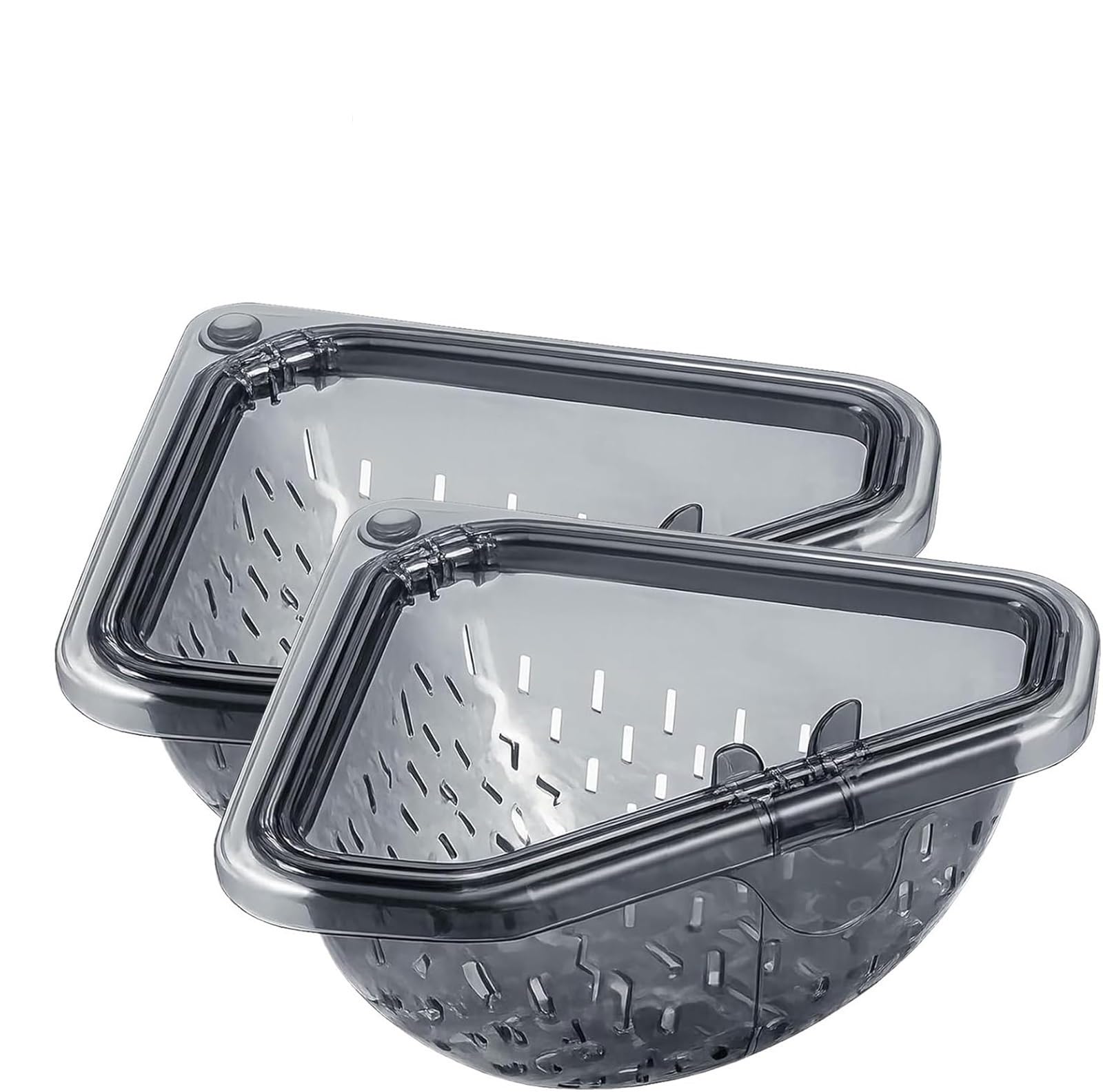 Magnetic Sink Strainer Basket 3pcs Magnetic Corner Sink Strainer Drain Basket with Twist-Open Bottom Sinks Food Catcher Baskets