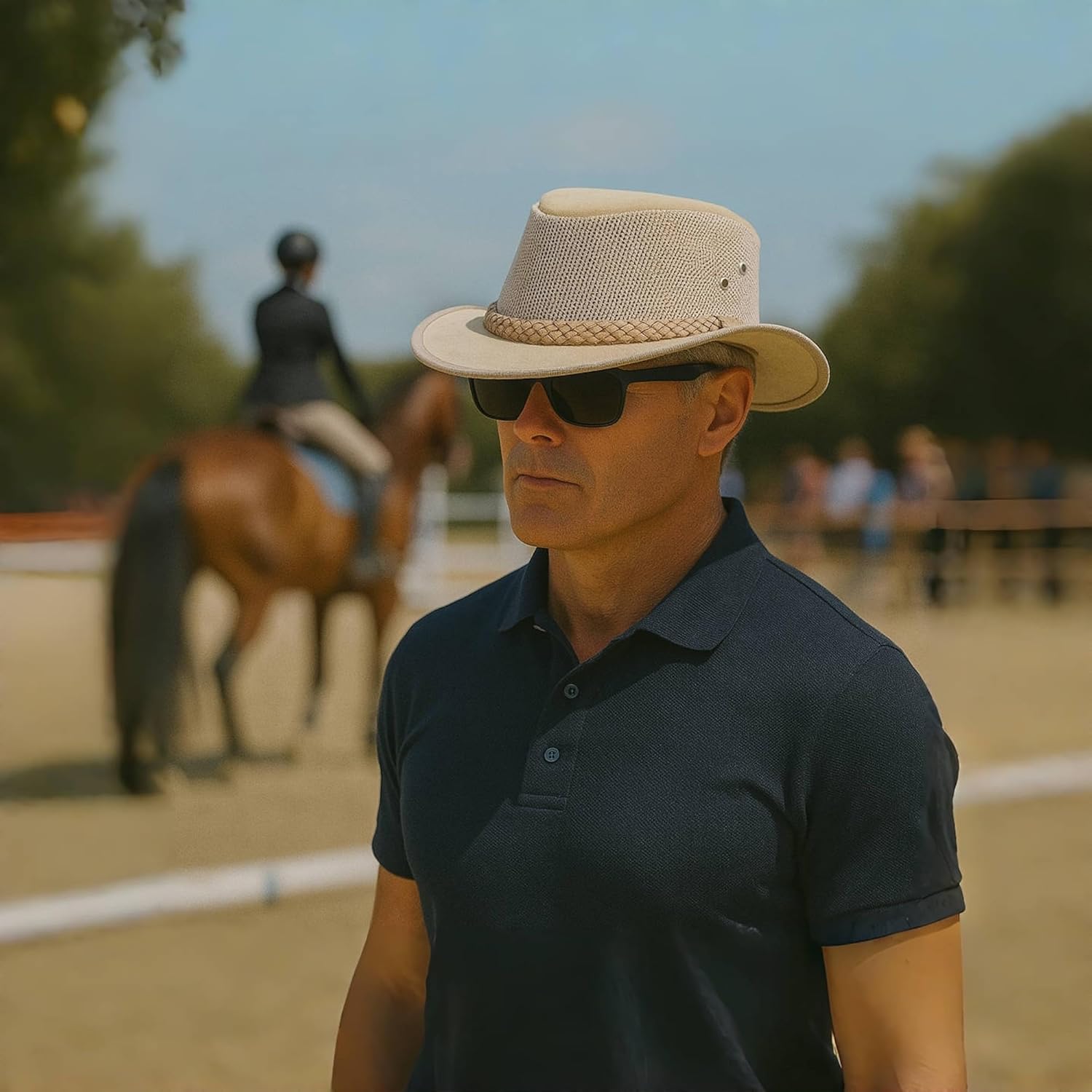 Mesh Safari Hat for Men Aussie Hats Golf Soaker Hats Summer Wide Brim Outback Hat Fishing Hat - Image 7