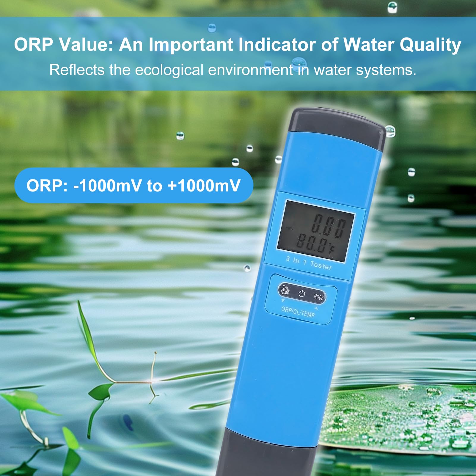 Monitor portatile per tester digitale della qualità dell'acqua per acqua potabile della piscina termale