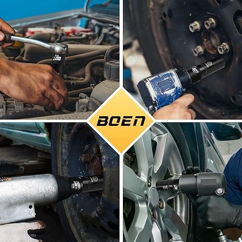 Miniatura 8 de BOEN Juego de adaptadores y reductores de llaves de impacto de 5 piezas, SAE estándar, 14 pulgadas, 38 pulgadas, 12 pulgadas, kit de conversión de