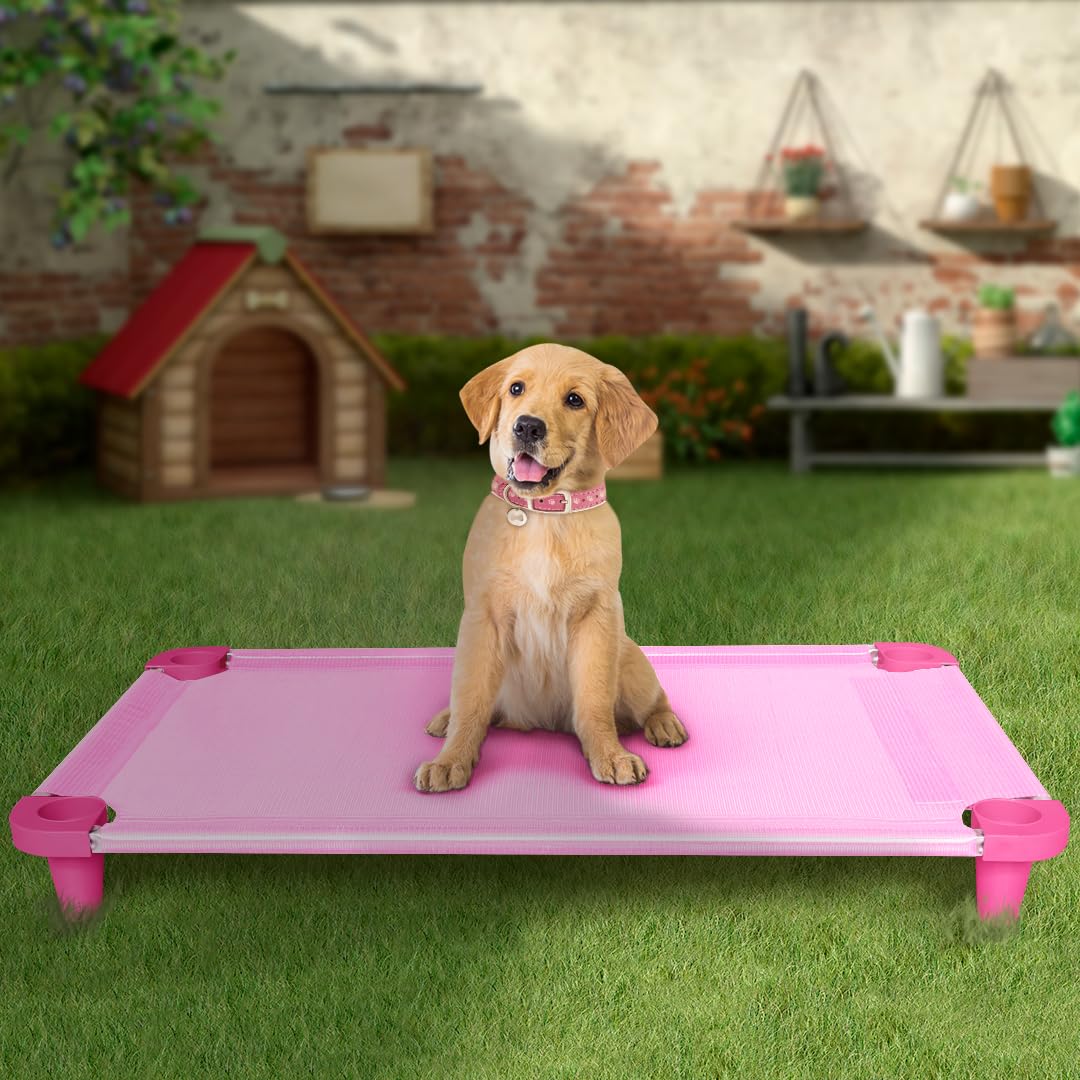 Acrimet Cooling Elevated Pet Dog Bed Cot, Washable and Breathable Mesh Fabric, Stainless Steel Frame, Indoor & Outdoor Use - Image 3