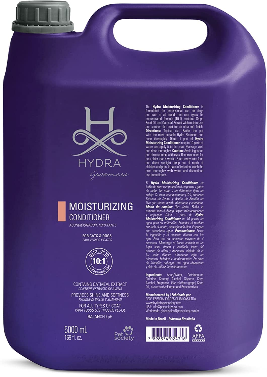 Hydra Groomers Moisturizing Conditioner 5 Litre. Easy to Rinse Formula Grape Seed Oil Oatmeal Extract Shine and Softness High Performance and Durability Balanced pH. (B09SGFG5B9) Amazon Price History, Amazon Price Tracker