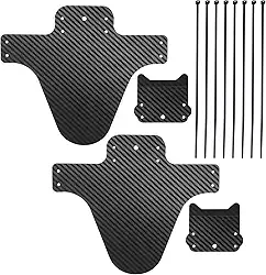 2 conjuntos de para-lamas de bicicleta de montanha, compatível com traseira e dianteira, ajustável, 73,7 cm, plus size, com 15 abraçadeiras para tamanhos de roda de bicicleta Fat Bike e