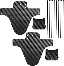 2 conjuntos de para-lamas de bicicleta de montanha, compatível com traseira e dianteira, ajustável, 73,7 cm, plus size, com 15 abraçadeiras para tamanhos de roda de bicicleta Fat Bike e