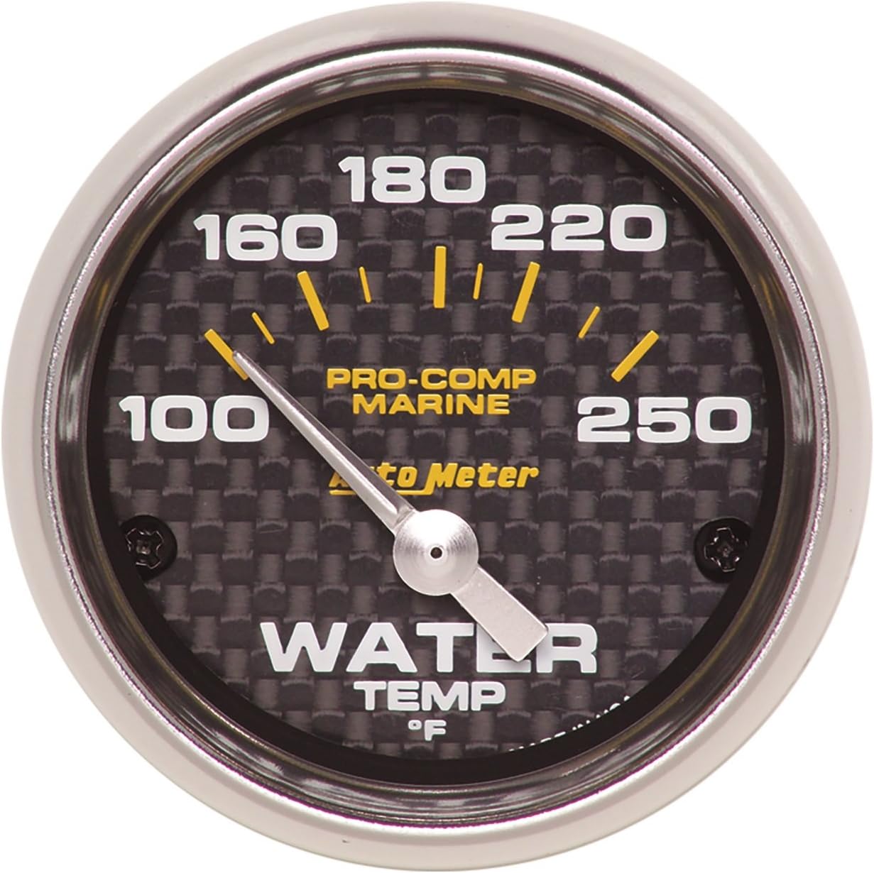 Auto Meter 20076240 Gauge Water Temp (Marine Carbon Fiber 2 1/16", 100250ºf
