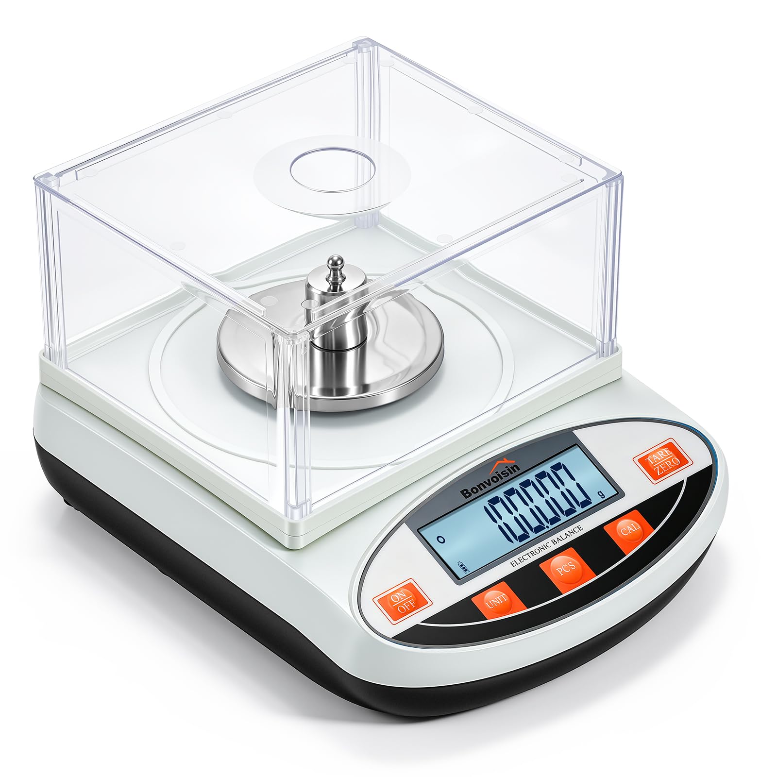 Bonvoisin Labor Analytische Waage 100gx0.001g Hochpr?zise Laborwaage Elektronische Pr?zisionswaage 1mg Digitale Schmuckwaage mit Windschutzscheiben