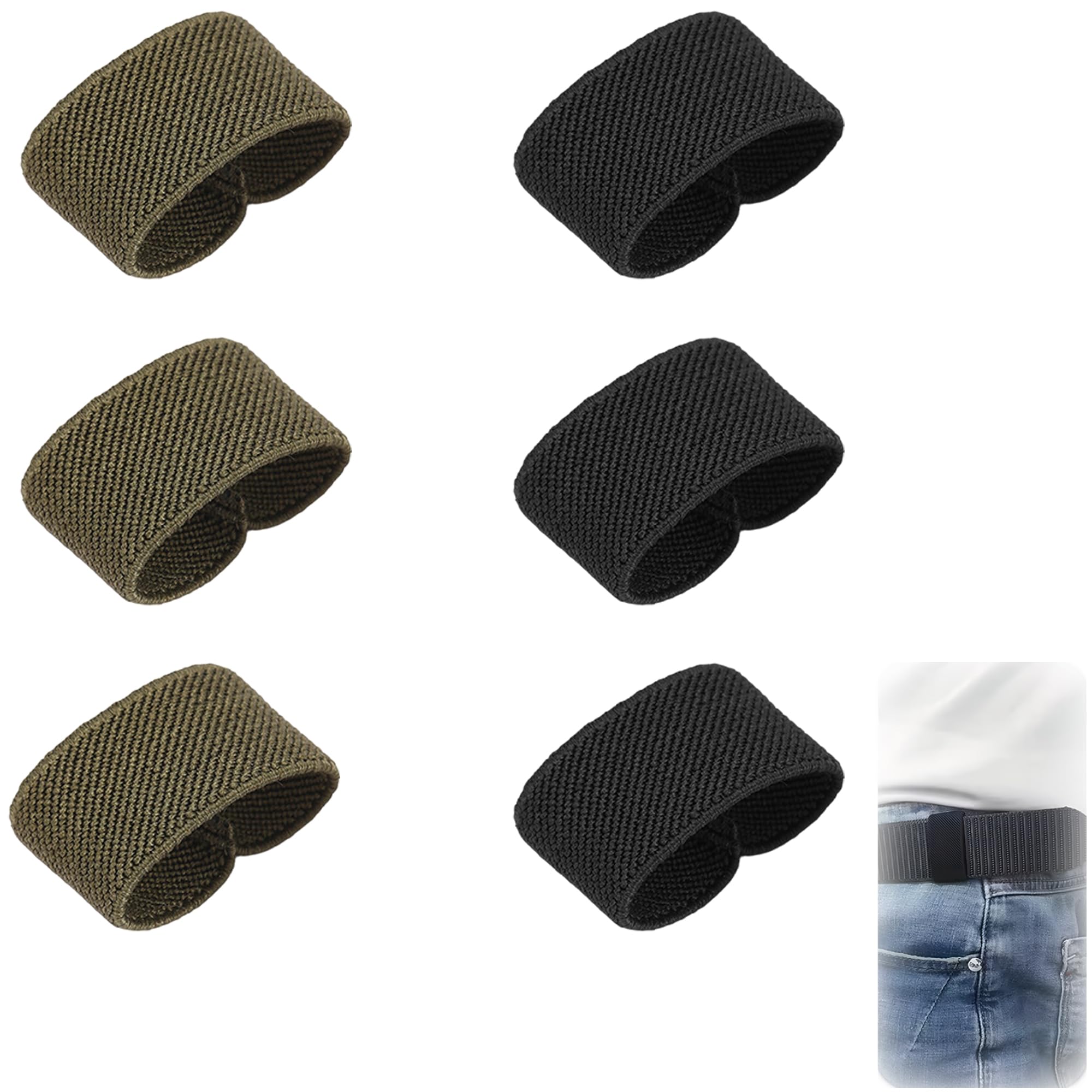 Trabilla elástica para cinturón de servicio, multicolor, trabillas para cinturón de 3 a 3,5 cm, para sujetar cinturones