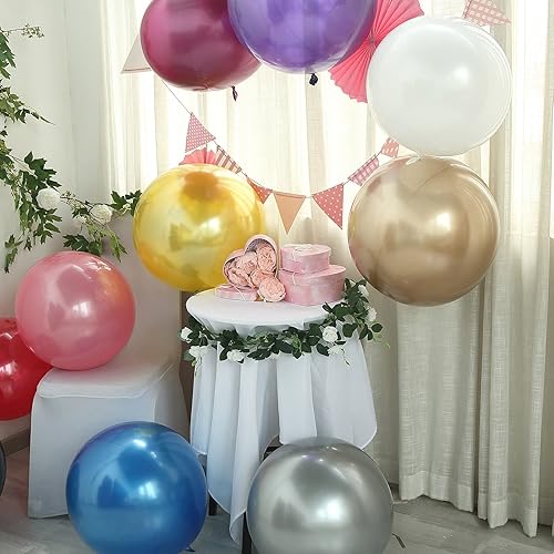 Miniatura 7 de Efavormart - Paquete de 2 globos reutilizables de 18 pulgadas, globos de vinilo de esfera redonda, globos con protección UV
